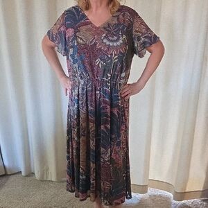 Christopher & Banks Multicolor Midi Dress